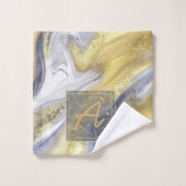 Elegant Geel Geel Goud Goud Goud Goudmarmereffect  Bad Handdoek (Wasdoekje)