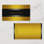 Elegant Geel Goud met Zwart Visitekaartje (Voorkant / Achterkant)