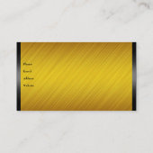 Elegant Geel Goud met Zwart Visitekaartje (Achterkant)