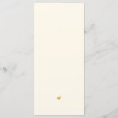 Elegant Geel Goud, Plaats de instelling Hartelijk Programmakaart (Achterkant)