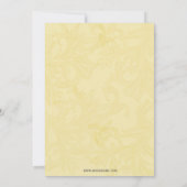 Elegant geel grijs Bridal Shower Invitation Kaart (Achterkant)