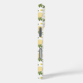 Elegant geel Hydragea bloemenmonogram Case-Mate iPhone Case (Achterkant / Rechts)