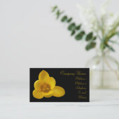 Elegant Geel Krokus Custom Visitekaartje (Staand voorkant)