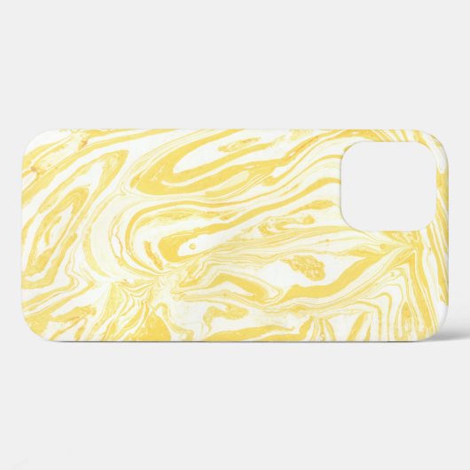 Elegant geel marmer: handgetekende textuur Case-Mate iPhone case (Achterkant (horizontaal))
