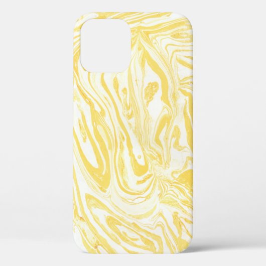 Elegant geel marmer: handgetekende textuur Case-Mate iPhone case (Achterkant)