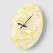 Elegant geel marmer: handgetekende textuur grote klok (Hoek)