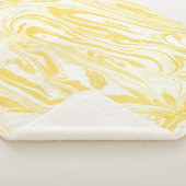 Elegant geel marmer: handgetekende textuur sherpa deken (3/4)