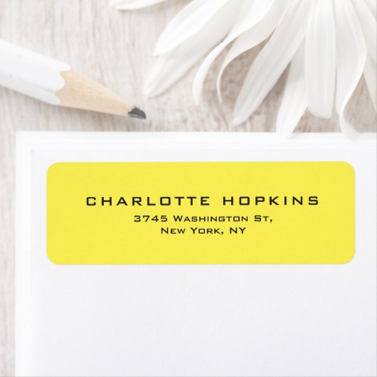 Elegant Geel Modern Minimalist Etiket (Insitu)