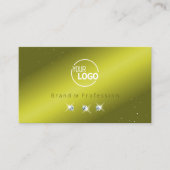 Elegant Geel Olijf Groene Sparkle Jewelen voegen L Visitekaartje (Voorkant)