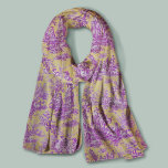 Elegant  geel paarse toile de jouy sjaal<br><div class="desc">retro geel paarse toile de jouy Scarf. Verbeter uw garderobe met de tijdloze elegantie van design van toile de jouy, geïnspireerd op de prachtige patronen van Franse hete roze scènes. Deze verfijnde Toile prints zijn een all time rage op dit moment, prachtige design die natuurlijke schoonheid en charme brengen. Deze...</div>