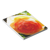 Elegant geel perzik rode abrikoos bloemig roos notitieblok (Schuin)