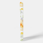 Elegant geel perzik sinaasappel waterverf floraal Case-Mate iPhone case (Achterkant / Links)