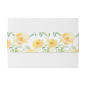 Elegant geel perzik sinaasappel waterverf floraal uitnodigingen wikkel (Achterkant Voorbeeld)