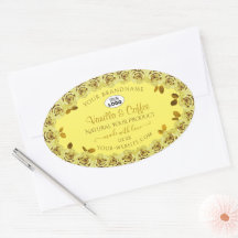 Elegant geel product Labels bloeiende Rozen Logo