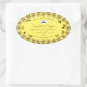 Elegant geel product Labels bloeiende Rozen Logo (Tas)