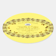 Elegant geel product Labels bloeiende Rozen Logo