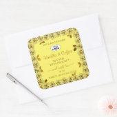 Elegant geel product Labels bloeiende Rozen Logo (Envelop)