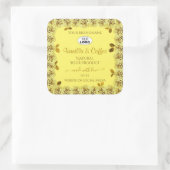 Elegant geel product Labels bloeiende Rozen Logo (Tas)