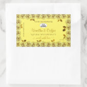 Elegant geel product Labels bloeiende Rozen Logo (Tas)