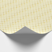 Elegant Geel Raster Cadeaupapier (Hoek)