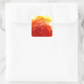 Elegant Geel Rose geel bloemgeel Vierkante Sticker (Tas)