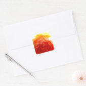 Elegant Geel Rose geel bloemgeel Vierkante Sticker (Envelop)