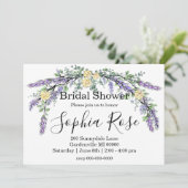 Elegant geel rose lavendel Vrijgezellenfeest Kaart (Staand voorkant)