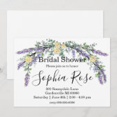 Elegant geel rose lavendel Vrijgezellenfeest Kaart (Voorkant / Achterkant)