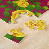 Elegant geel, roze en Paars Roos Legpuzzel (Zijkant)