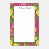 Elegant geel, roze en Paars Roos Post-it® Notes (Voorkant)