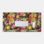 Elegant geel roze sinaasappels vruchten patroon bureaumat (Keyboard & Muis)