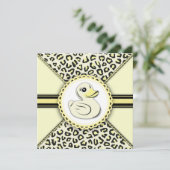 Elegant Geel Rubber Eend Baby shower Kaart (Staand voorkant)