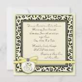 Elegant Geel Rubber Eend Baby shower Kaart (Achterkant)