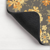 Elegant Geel Sinaasappel Bloemen Botanisch Muismat (Hoek)