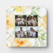 Elegant geel sinaasappel waterverf bloem 4 foto fotoplaat (Voorkant)