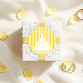 Elegant geel trouwjurk Vrijgezellenfeest Ronde Sticker