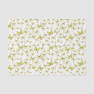 Elegant Geel Vlinder Patroon Tissuepapier