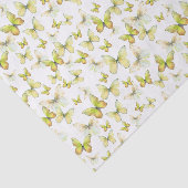 Elegant Geel Vlinder Patroon Tissuepapier (Detail)