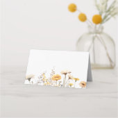 Elegant Geel Waterverf Wildflower Bruiloft Plaatskaartje (Achterkant)