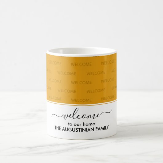 Elegant Geel WELKOM VOOR ONZE Gast Koffiemok (Center)