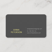 Elegant  Geel Zonnebloem Beige Grijs Visitekaartje (Achterkant)