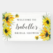 Elegant Geel Zonnebloem Vrijgezellenfeest Spandoek (Horizontaal)