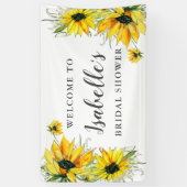 Elegant Geel Zonnebloem Vrijgezellenfeest Spandoek (Verticaal)