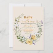 Elegant geel zonnebloem zonnig Baby shower Kaart (Voorkant)