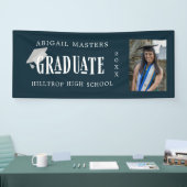 Elegant gefeliciteerd afstuderen foto spandoek (Beurs)