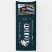 Elegant gefeliciteerd afstuderen foto spandoek (Verticaal)