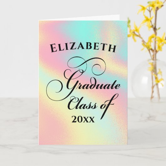 Elegant Gefeliciteerd Afstuderen Kaart (Gele Bloem)