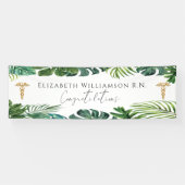 Elegant Gefeliciteerd Afstuderen Medische verpleeg Spandoek (Horizontaal)