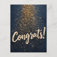 Elegant "Gefeliciteerd!" Groeten met gouden Confet