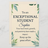 Elegant Gefeliciteerd Kaart voor een bijzondere St (Voorkant / Achterkant)